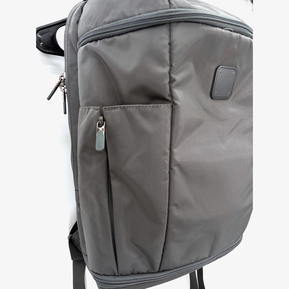 Stitch Travel Backpack Gray Orange Laptop Carry On Organizer Bag